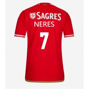 Benfica David Neres #7 Replika Hjemmebanetrøje 2023-24 Kortærmet
